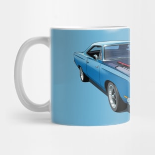 1969 Plymouth Roadrunner in blue Mug